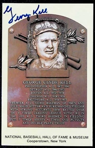 George Kell Signed Autographed Yellow HOF Plaque PC Detroit Tigers - Picture 1 of 2