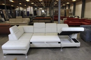 Ledersofa Ledercouch Lederecksofa U-Sofa Rundsofa Sofa Couch Schlafsofa - Bild 1 von 19