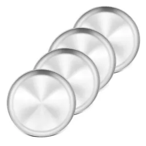 Aluminum Pizza Tray Pizza Pan 12-Inch Wide Rim - Pack of 4 - Picture 1 of 7