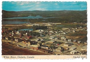 Veduta aerea White River Ontario Canada cartolina d'epoca - Foto 1 di 2