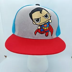 Six Flags Texas - Blue Red Gray Snapback with Superboy Logo New - Picture 1 of 8