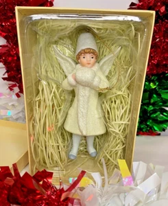 Costco Porzellan viktorianischer Stil Engel Weihnachtsschmuck-Engel mit Handmuff - Bild 1 von 4