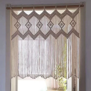Handmade Macramé Wall Hanging – 100x120cm Large Boho Tapestry – Natural Cotton - Picture 1 of 11