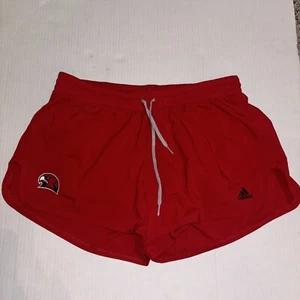 Miami University Redhawks Womens Red Adidas Climalite Lined Shorts Size Large - Picture 1 of 9