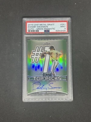 Dansby Swanson 2015 en tarjeta automática hoja de metal 5/10  Foto 1 de 2