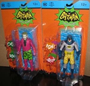 Mcfarlane DC Retro Batman '66 JOKER & BATMAN in Yellow & Green Swim Shorts Lot - Picture 1 of 5