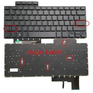 UK Backlit Keybaord For ASUS ROG Zephyrus M16 GU604 GU604VY GU604V Black - Picture 1 of 5