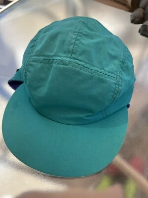 Vintage Columbia Winter Cap Youth L XL Purple Fleece Aqua Nylon Ear Flaps - Image 1 of 4