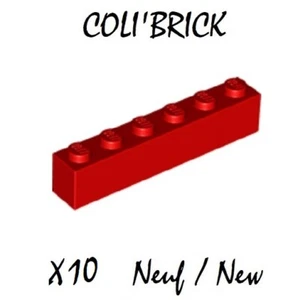 Lego 3009 - 10x Briques / Brick 1x6 - Rouge / Red - lot kg - New Neuf - Picture 1 of 1