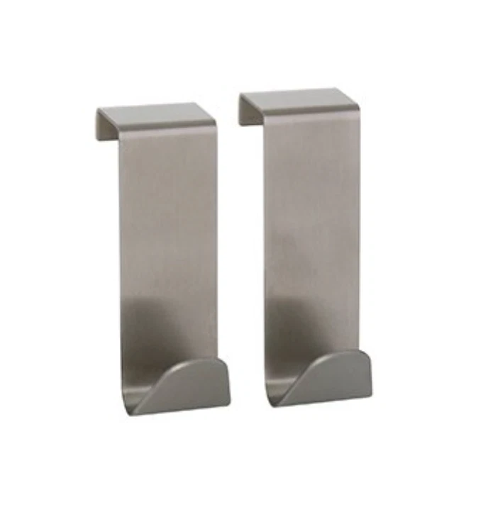AXENTIA 2 ganci per porta ACCIAIO INOX ganci appendiabiti ganci in acciaio inox portasciugamani supporto