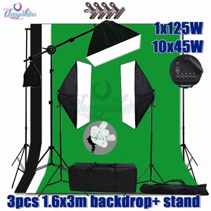 2875W Photo Studio Background Support Kit Video Softbox Boom Lighting Stand Set - Picture 1 of 12