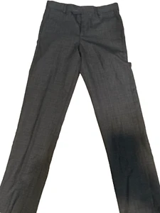 Boys Sz 14 Nordstrom Heritage Dark Gray Plaid Dress Pants - Picture 1 of 4
