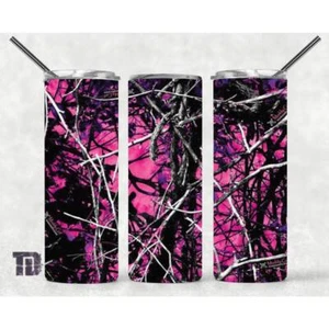 Pink camo camouflage Tumbler - Picture 1 of 11