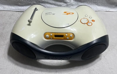 索尼 S2 CD/Radio Boombox ZS-X1 CD-R/RW 播放电池 Op MegaBass 可正常工作 — 第 1/4 张图片