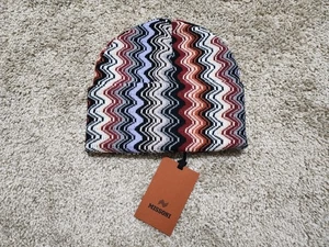 Missoni Chevron Strick Wollmischung Unisex Geometrisch Zick Zack Beanie Italien Neu mit Etikett $ 265 - Bild 1 von 4
