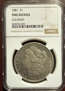1881-S Morgan Dollar NGC zertifiziert UNC Details gereinigt - Bild 1 von 4