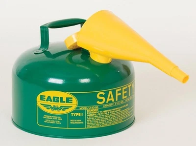 Lata de seguridad Eagle UI25SG 2,5 galones verde calibre 24 acero galvanizado Foto 1 de 4