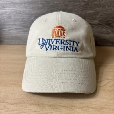 University of Virginia Hat Cap Strap Back Beige Embroidered College 2020 Mens - Image 1 of 4