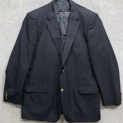 Club Room Travel Hombre Traje Chaqueta Abrigo Deportivo Blazer Azul Marino 100% Lana 48L Foto 1 de 4