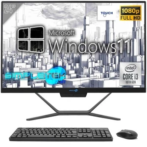 Aio Tout en Un Écran Tactile I3 10 Gen 24 " Full HD Windows 11 Pro 4gb 240gb PC_ - Photo 1/9