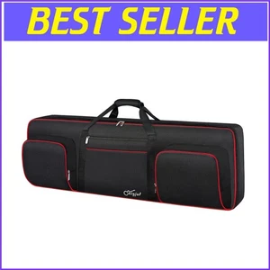 Padded 76-Key Piano Case with 3 Zippered Pockets - Perfect for Travel & Storage - Picture 1 of 11