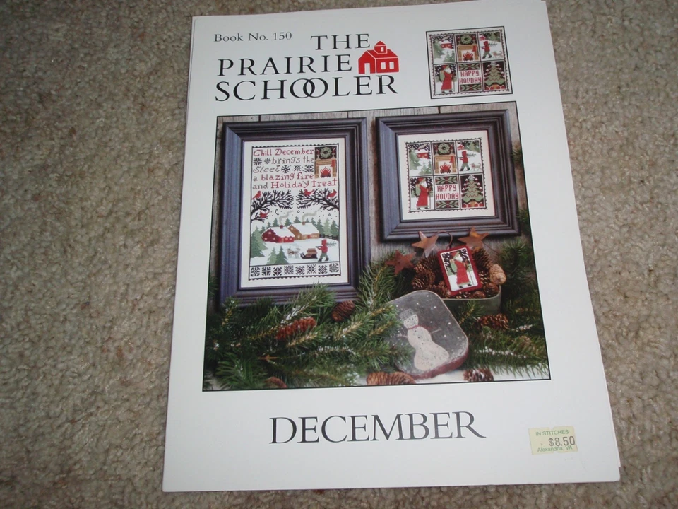NEW The Prairie Schooler DECEMBER Cross Stitch #150 Winter & Christmas 2 charts - Image 1 of 1
