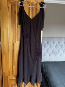 Next Brown Sleeveless Dress for Women, Size 12/14 - Picture 1 of 10