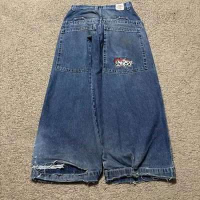 Pantalones de mezclilla JNCO originales vintage años 90 bolsillos grandes patinador 31" x 30"  Foto 1 de 3