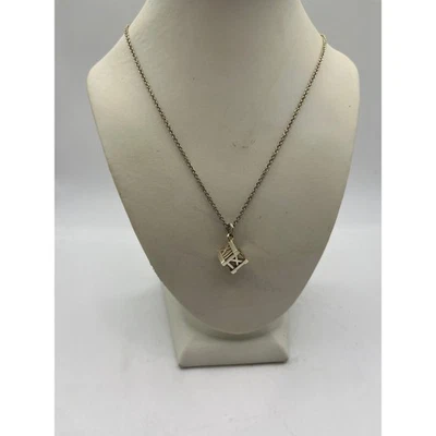 Collar colgante cubo atlas de plata esterlina Tiffany Co. Foto 1 de 4