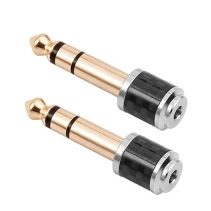 6.35mm Male to 3.5MM Female Jack Plug  Audio Adapter Headset Microphone6801 - Picture 1 of 8