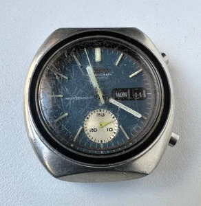 Seiko 6139-8002 Automatic Watch Chronograph Vintage 70m Resist 6119-7163 Casebck - Picture 1 of 7