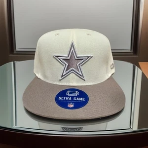 Dallas Cowboys NFL Hat - Flat Brim Adjustable Snapback OSFA Cream & Beige - NWT - Picture 1 of 4