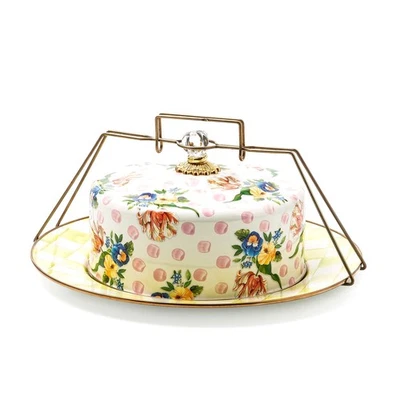 Nuevo Portador de Pasteles Mackenzie-Childs Flores Silvestres Rosa Foto 1 de 4