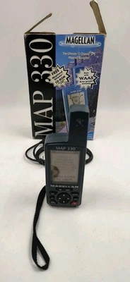 Magellan MAP 330 GPS Handheld Navigator w Data Cable & Box Bundle - Image 1 of 4