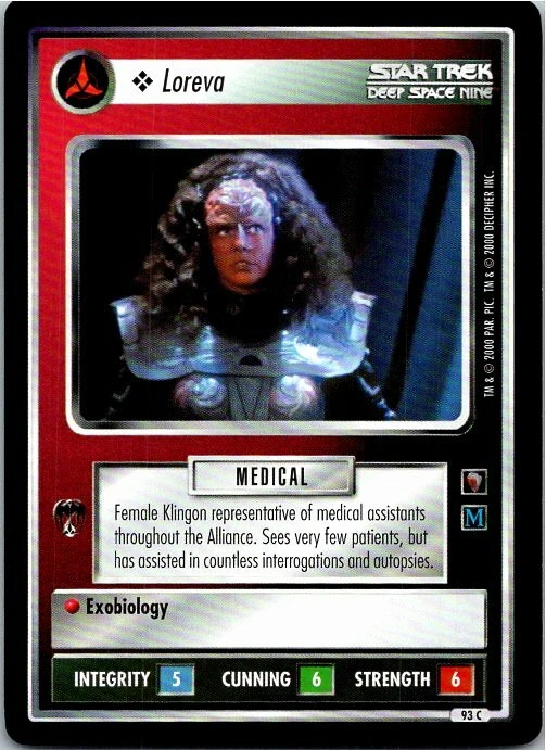 Star Trek Mirror Mirror CCG Common Card #93c Loreva  - Image 1 of 1