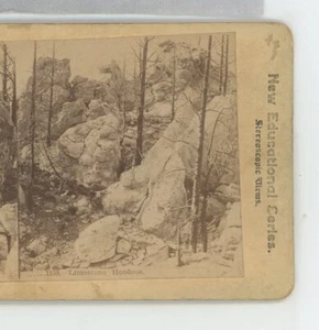 Limestone Hoodoos Yellowstone National Park Stereoview - Picture 1 of 2