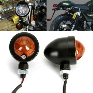 Motorcycle Amber Turn Signals Indicator Light Blinker Lamp For Kawasaki Yamaha - Picture 1 of 12