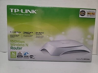 TP-Link TL-WR720N 150 Mbps Wireless N Router, 2 LAN Ports, NIB - Image 1 of 4