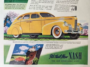 Nash Sedan Car Spring Vintage 1939 Magazine Ad Print Automobile - Picture 1 of 7