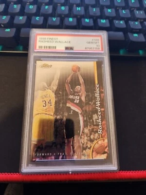 1998 Topps Finest PSA 10 RASHEED WALLACE - Image 1 of 2