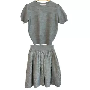Gal Meets Glam Renee taglia small set due pezzi gonna plissettata in maglia grigio erica - Foto 1 di 14