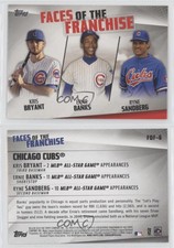 2019 Topps Faces of the Franchise Ryne Sandberg Ernie Banks Kris Bryant HOF