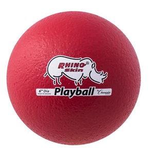 Bola de espuma de piel de rinoceronte Champion Sports de 6,3 pulgadas roja de rebote medio - Imagen 1 de 1