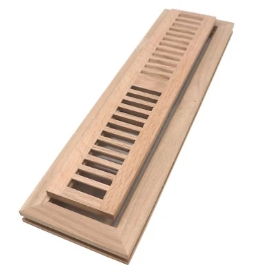 Roble rojo 2 X 14 ventilación/registro de madera - montaje empotrado sin amortiguador Foto 1 de 4