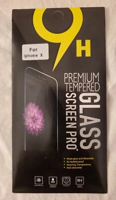 Tempered Glass Screen Protector for iPHONE 10 Screen Pro | PREMIUM 9H  - Image 1 of 4