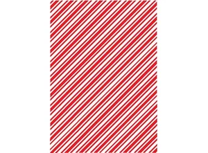Christmas Candy Cane Stripes 5 x 3.5 Inch Red Fused Glass Decal Paper - Picture 1 of 2