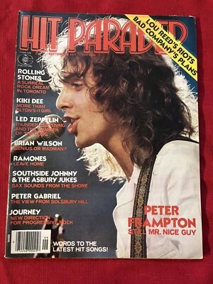 Hit Parader Magazine Sept 1977 Frampton, Ramones, Brian Wilson, KISS, Zeppelin  - Image 1 of 4