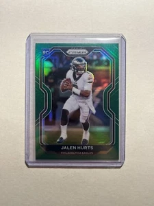 2020 Panini Prizm Green #343 Jalen Hurts Philadelphia Eagles RC Rookie - Picture 1 of 2