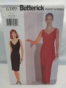 Butterick Sewing Pattern #6389 David Warren Womens Straight Dress New FREE SHIP! - Picture 1 of 3