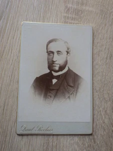 GRANDE PHOTO TYPE CDV Portrait Homme STUDIO PAUL ROCHAS (16,5 x 10,5 cms) - Imagen 1 de 2